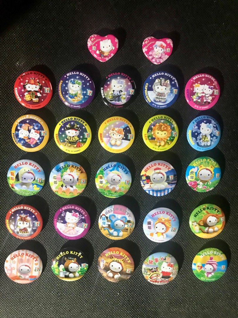 Hello Kitty Pins (Category: Character Goods) located in Quezon City. Submitted by ferddiecastellano (Listing ID 1259437590, Image 1). Description: Actual items posted * No duplicates * Set sale * ₱350 .