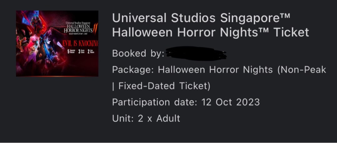 HHN 2023, Tickets & Vouchers, Event Tickets On Carousell