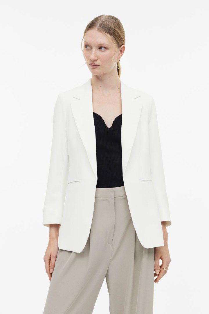 White womens clearance blazer h&m