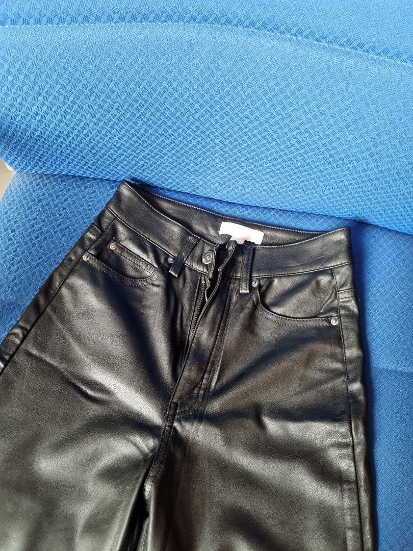 H&m patent shop leather pants