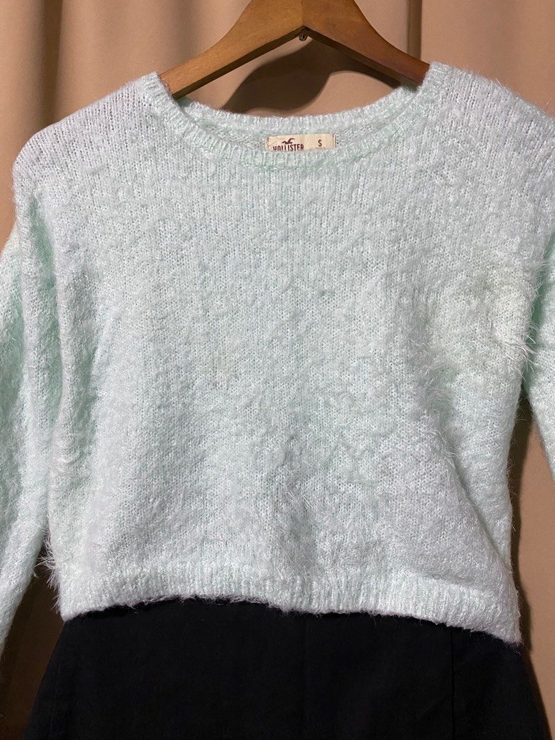 Hollister Fur Cropped Top sweater Women s Fashion Tops Others