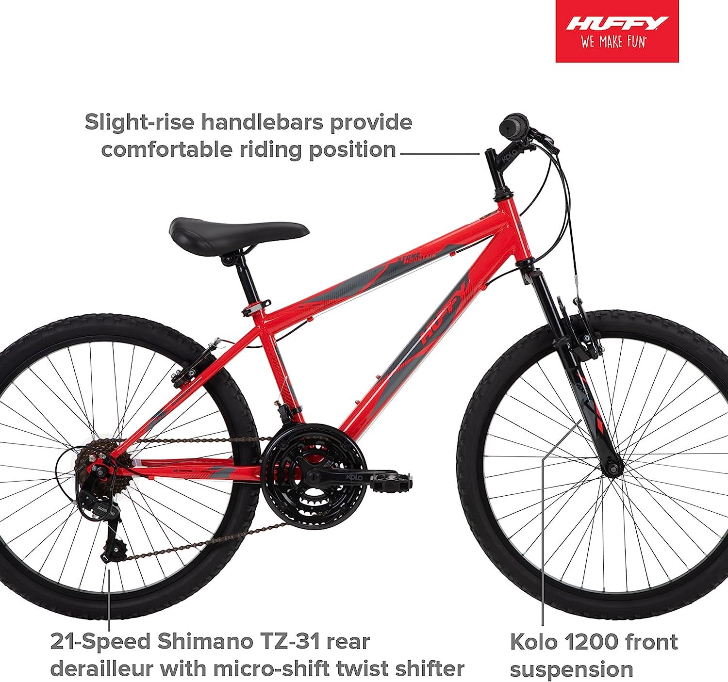 Huffy Hardtail Mountain Bike Red Mountain