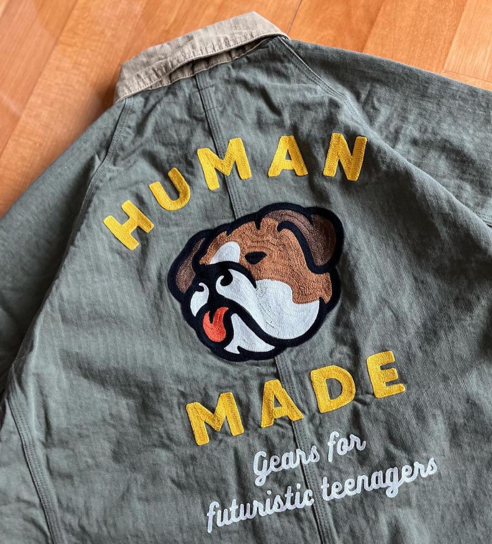 Human Made 🇯🇵 Herringbone Coverall Jacket, 男裝, 外套及戶外衣服