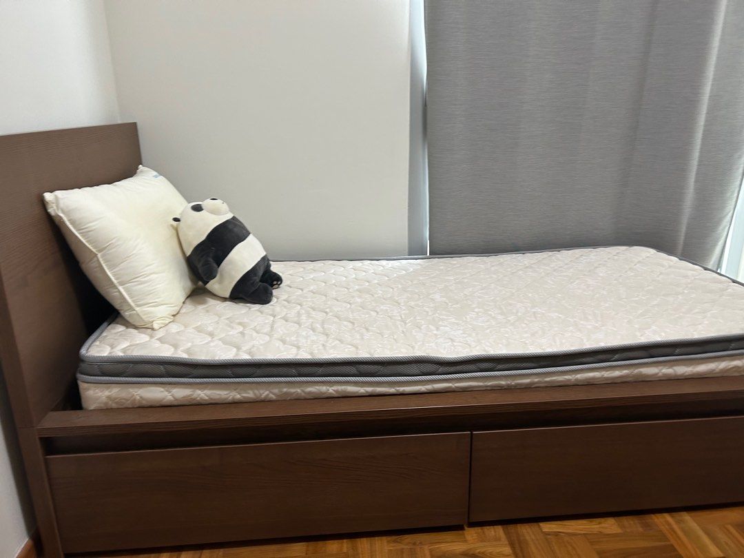 Ikea walnut outlet bed