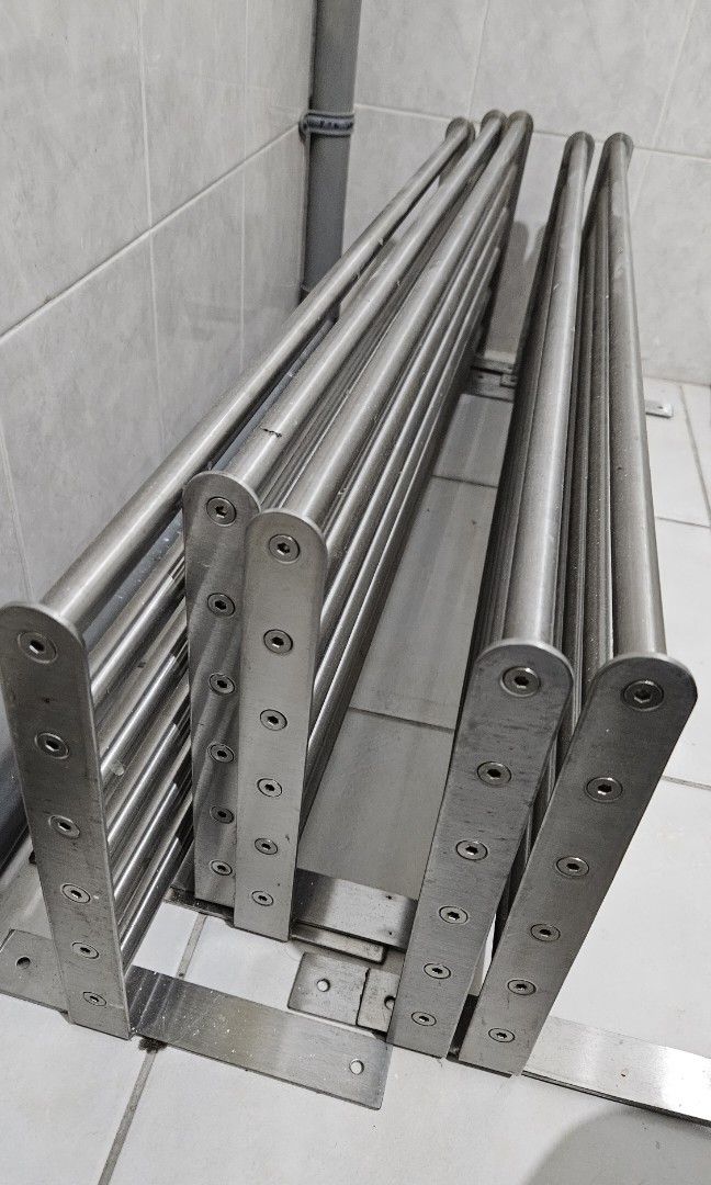 IKEA Grundtal stainless steel wall shelf 80cm x 27cm 1 unit