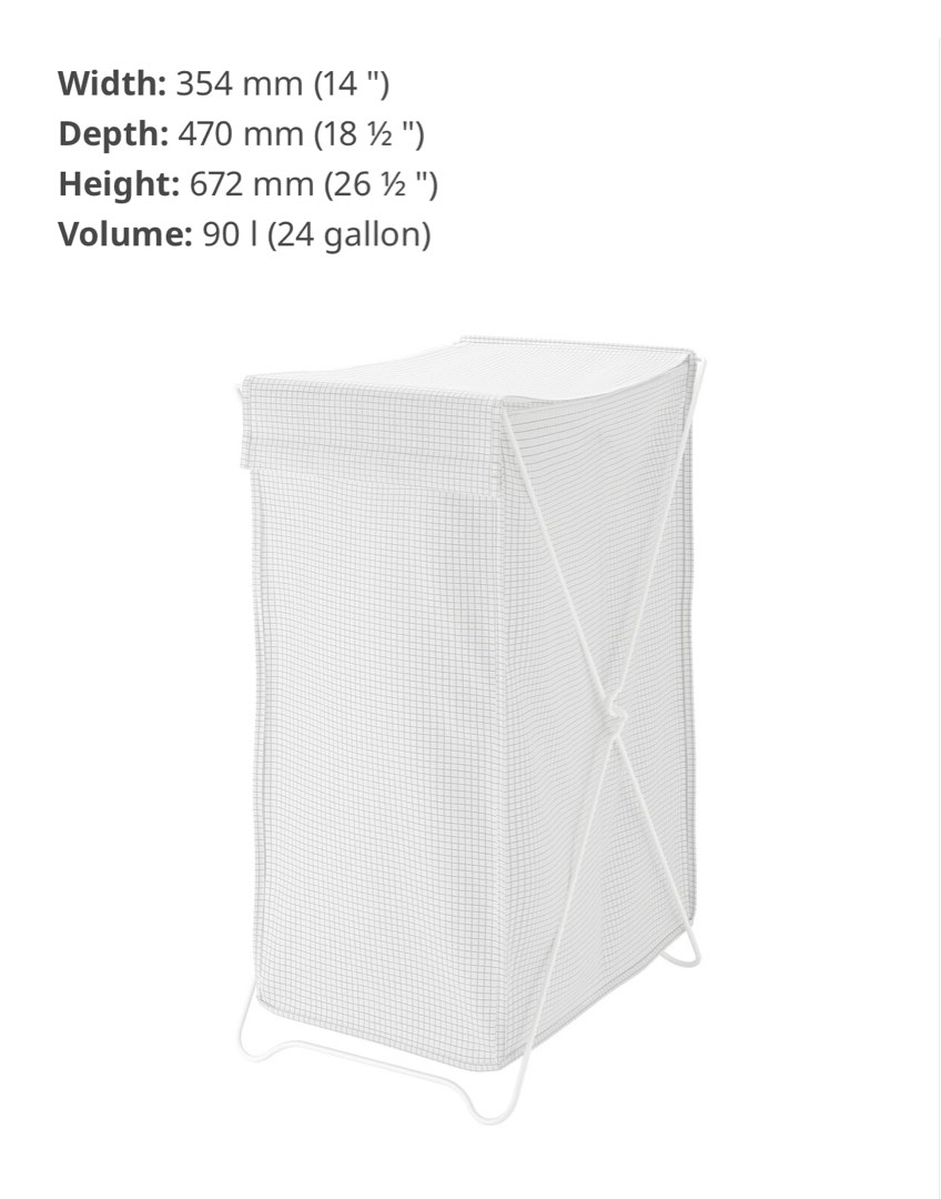 Ikea Laundry Basket, Furniture & Home Living, Home Improvement