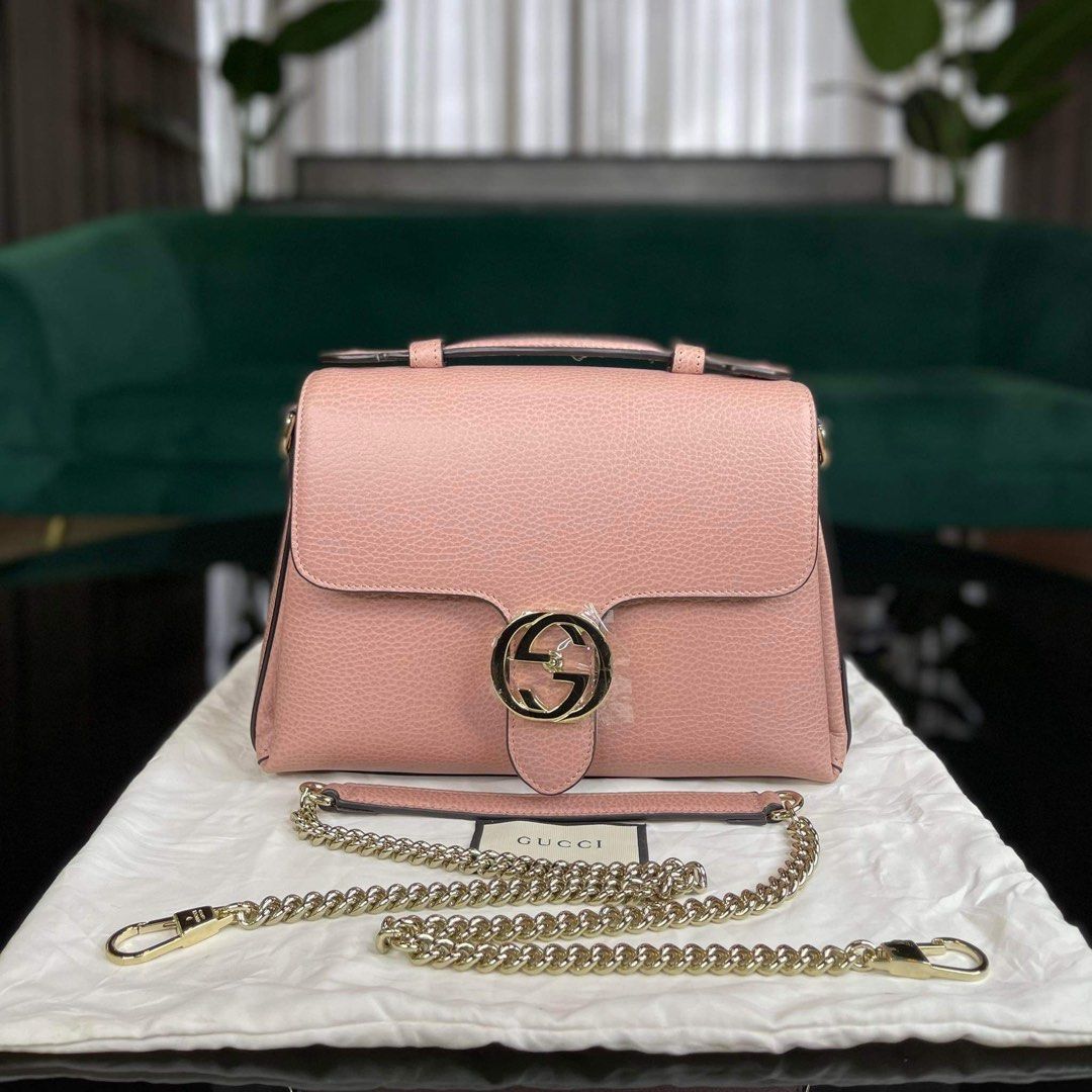 Gucci interlocking bag pink deals