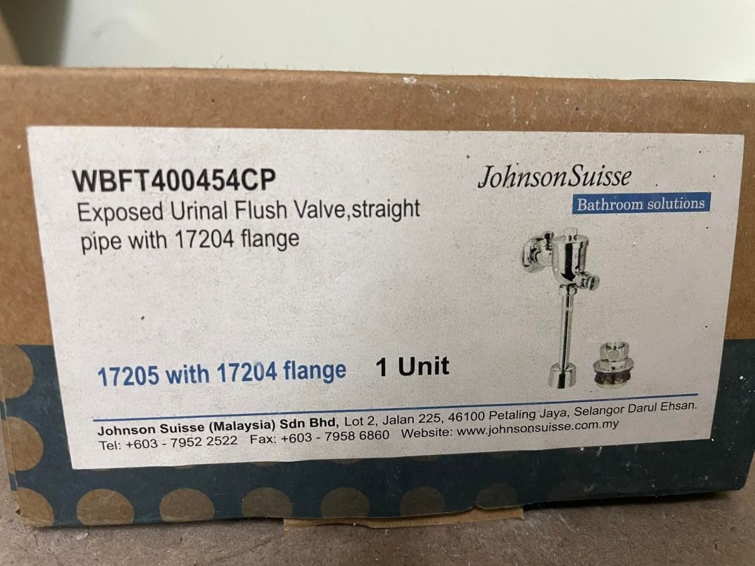 Johnson Suisse Urinal flush valve WBFT400454CP, Furniture & Home Living, Bathroom & Kitchen