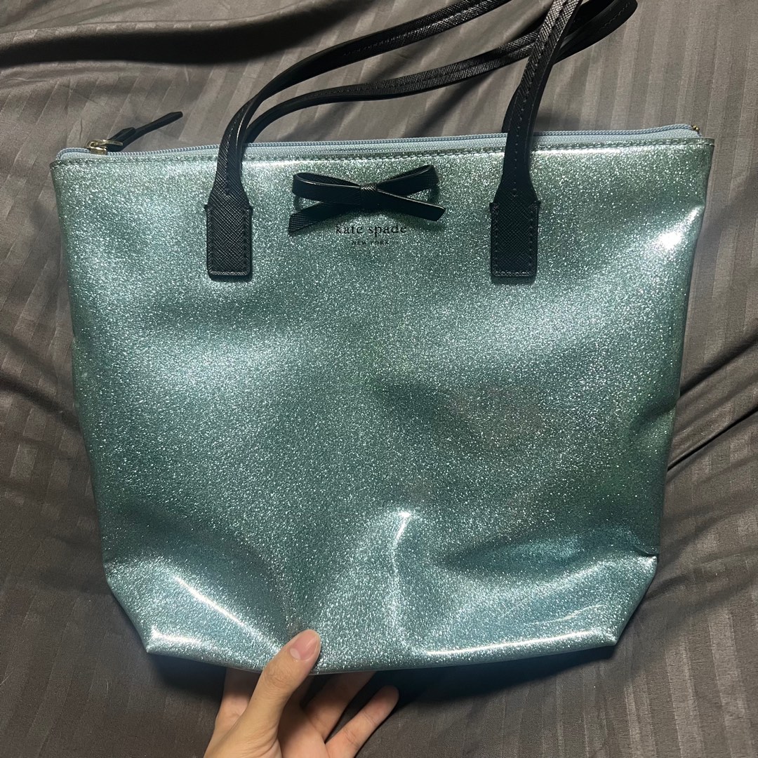 Kate spade clearance blue sparkle purse