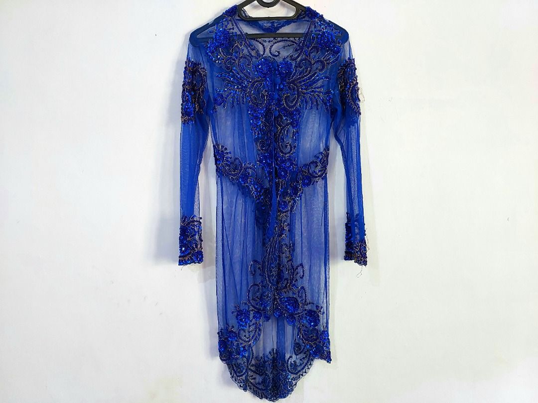 Kebaya Biru Dongker (Navy Blue), Fesyen Wanita, Pakaian Wanita