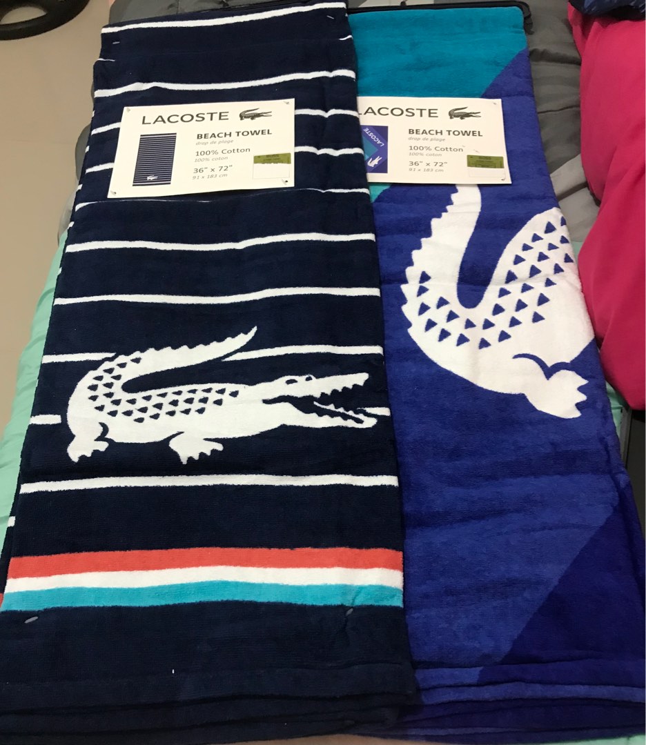 Lacoste Beach Towel, Furniture & Home Living, Kitchenware & Tableware