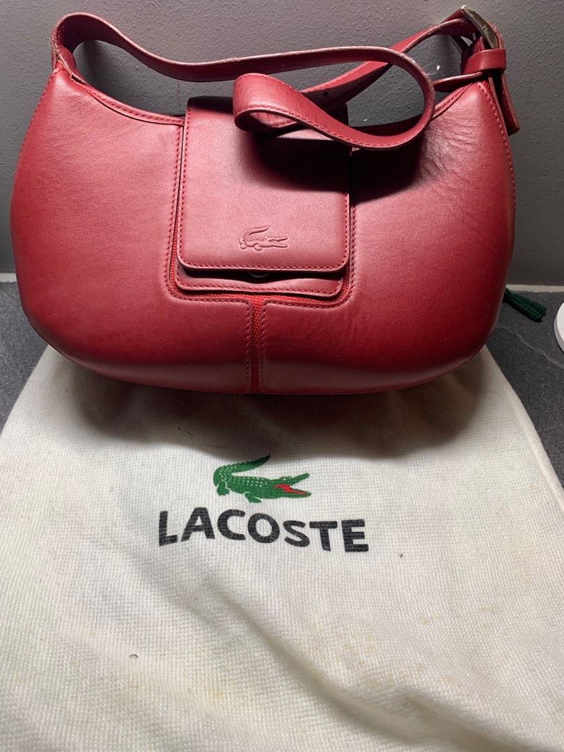 Lacoste red bag, Women's Fashion, Bags & Wallets, Shoulder Bags on