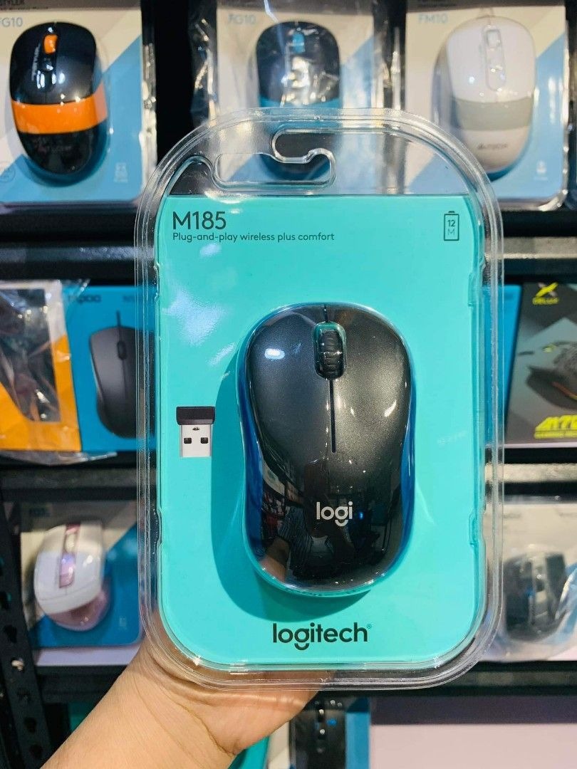 Logitech M185 Wireless Mouse Blue, Computers & Tech, Parts