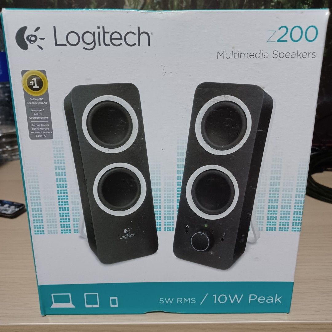 Logitech multimedia speakers z200 with stereo hotsell sound for multiple devices