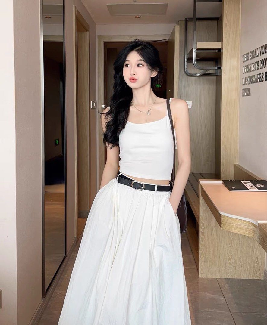 White formal skirt cheap