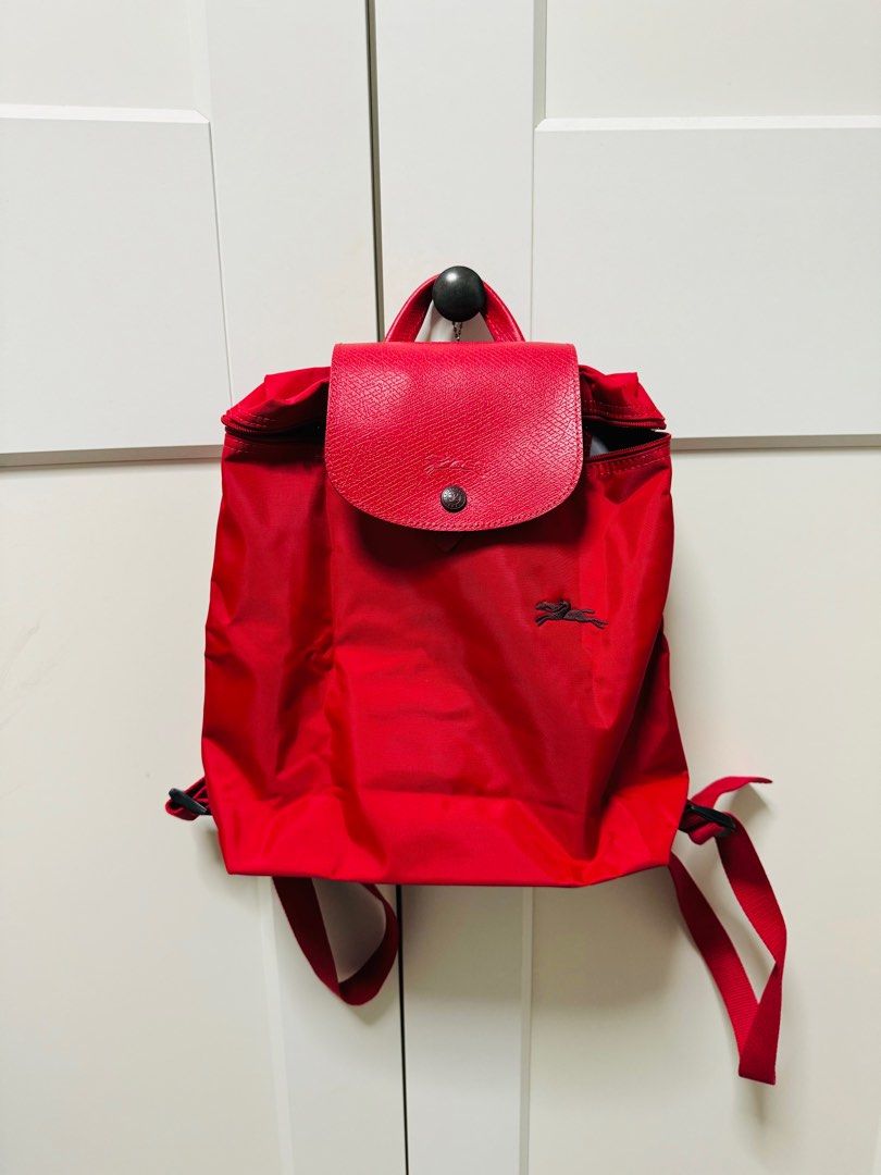 Longchamp Le Pliage Backpack in Dark Red Luxury Bags Wallets