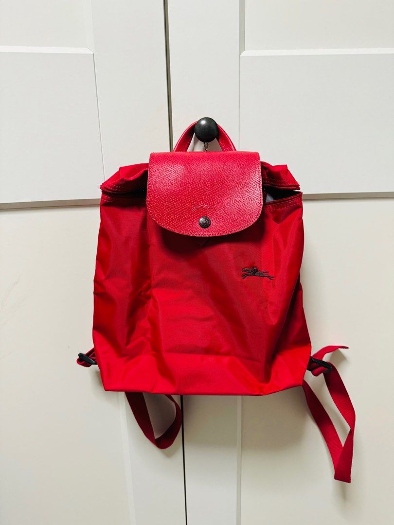 Longchamp Le Pliage Backpack in Dark Red Luxury Bags Wallets on Carousell
