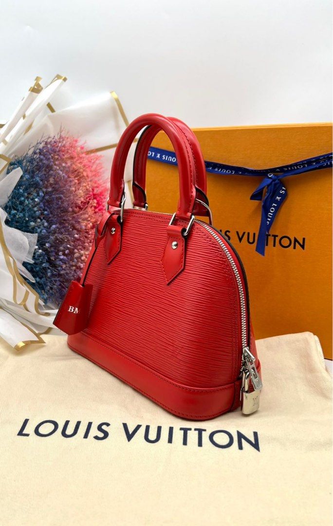 Louis Vuitton Alma Pm Epi Leather Shw Red Luxury Bags