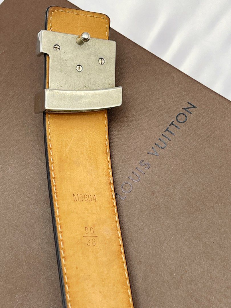 Louis Vuitton Dark Brown Monogram Leather LV Initiales Belt 90 CM Louis  Vuitton | The Luxury Closet