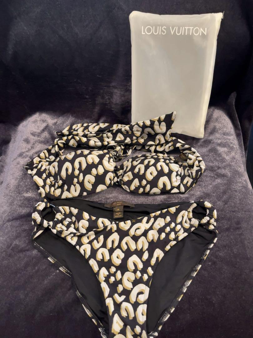 Louis Vuitton Leopard Print Swimwear Bikini, Women's Fashion