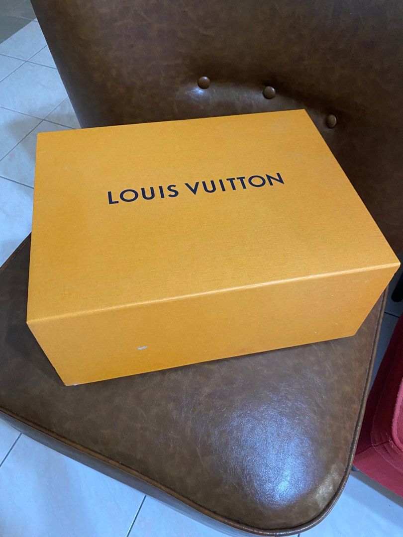 LOUIS VUITTON Orange Drawer Box~Mailing Box~Dust Covers~Cards~Ribbon~Etc.  NEW.