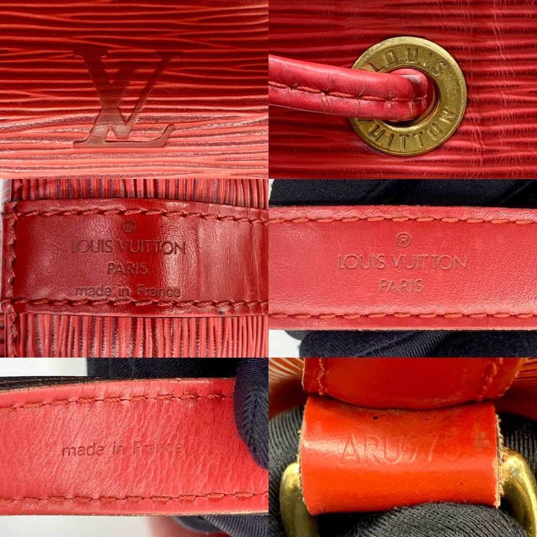 Louis Vuitton Red EPI Leather Petite Noe Bag