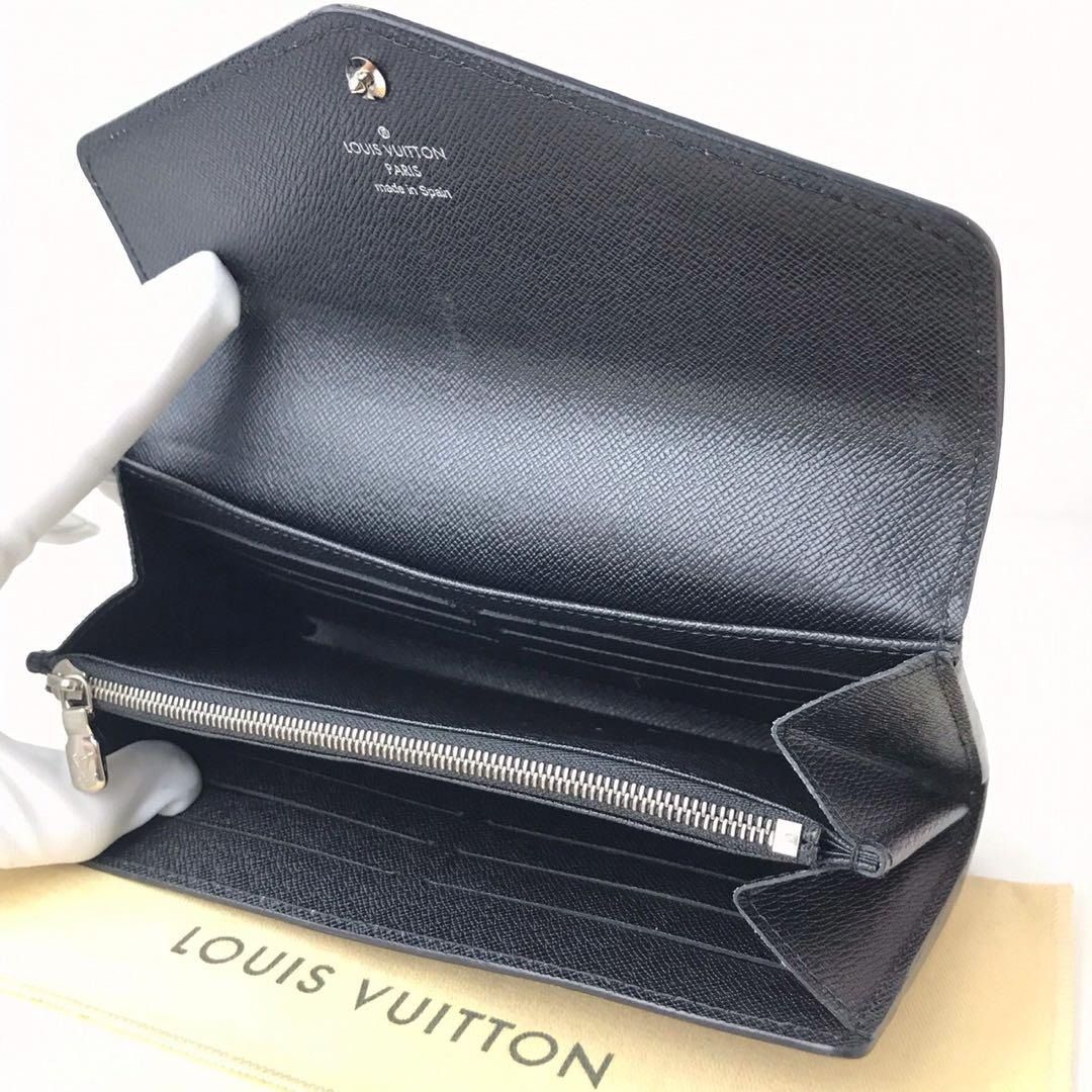 Louis Vuitton Wallet Portefeuille Sarah Blue Long Bifold Women's Men's Epi  Denim M61649