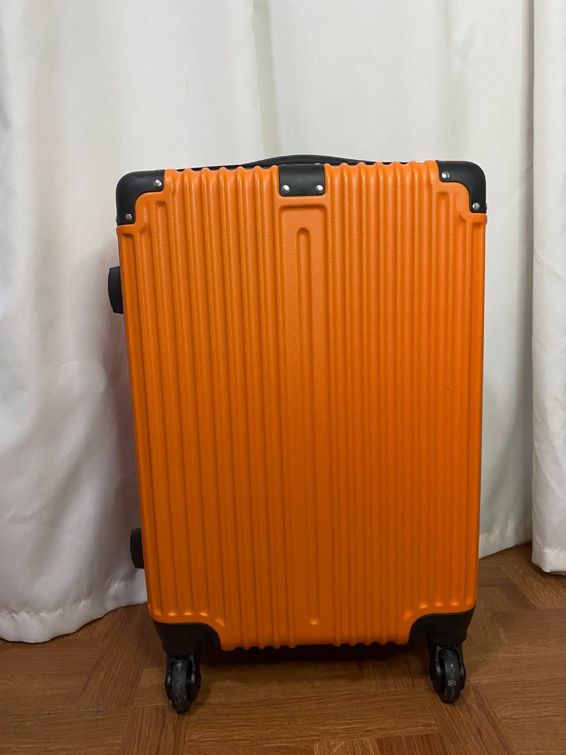 Luggage Hard Case Maleta Hand Carry Medium Orange, Hobbies & Toys, Travel, Luggage on Carousell