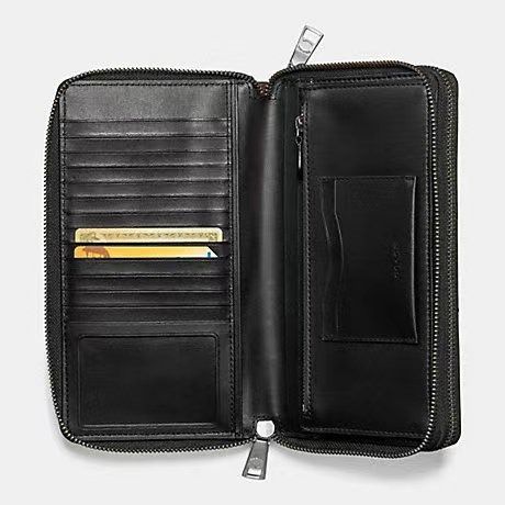 Coach double zip scarborough travel wallet