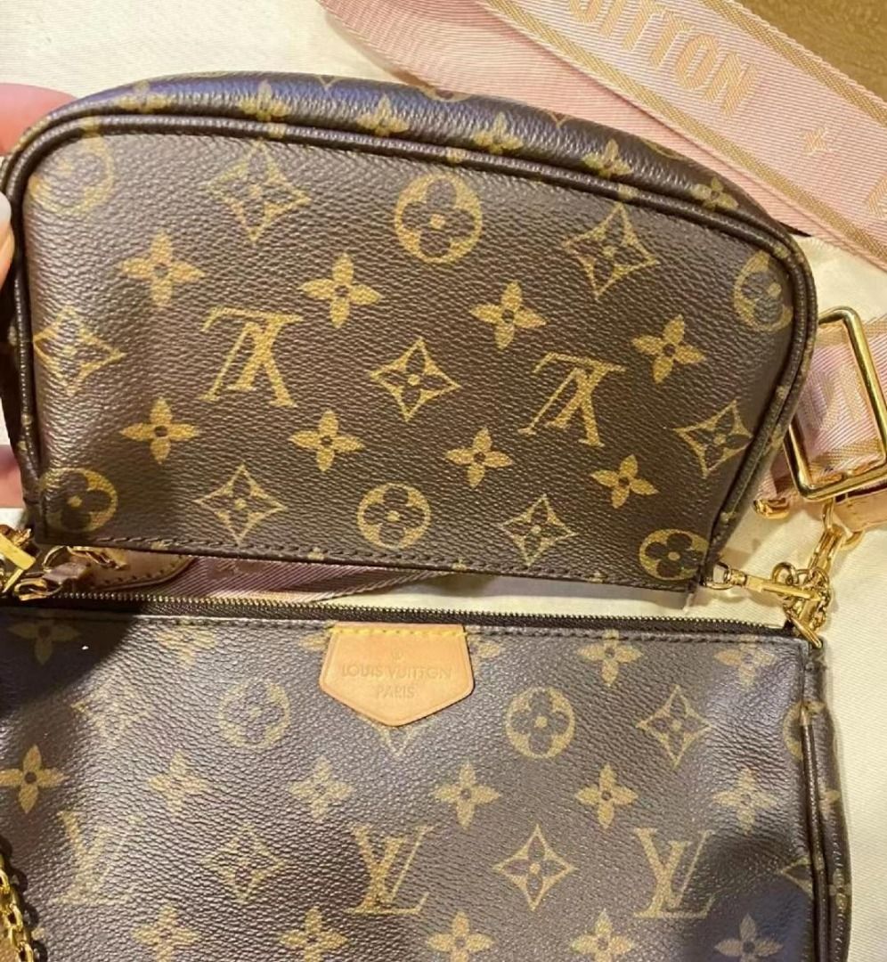 LV pochette multi bag with pink belt and original box, Women's Fashion,  Bags & Wallets, Shoulder Bags on Carousell