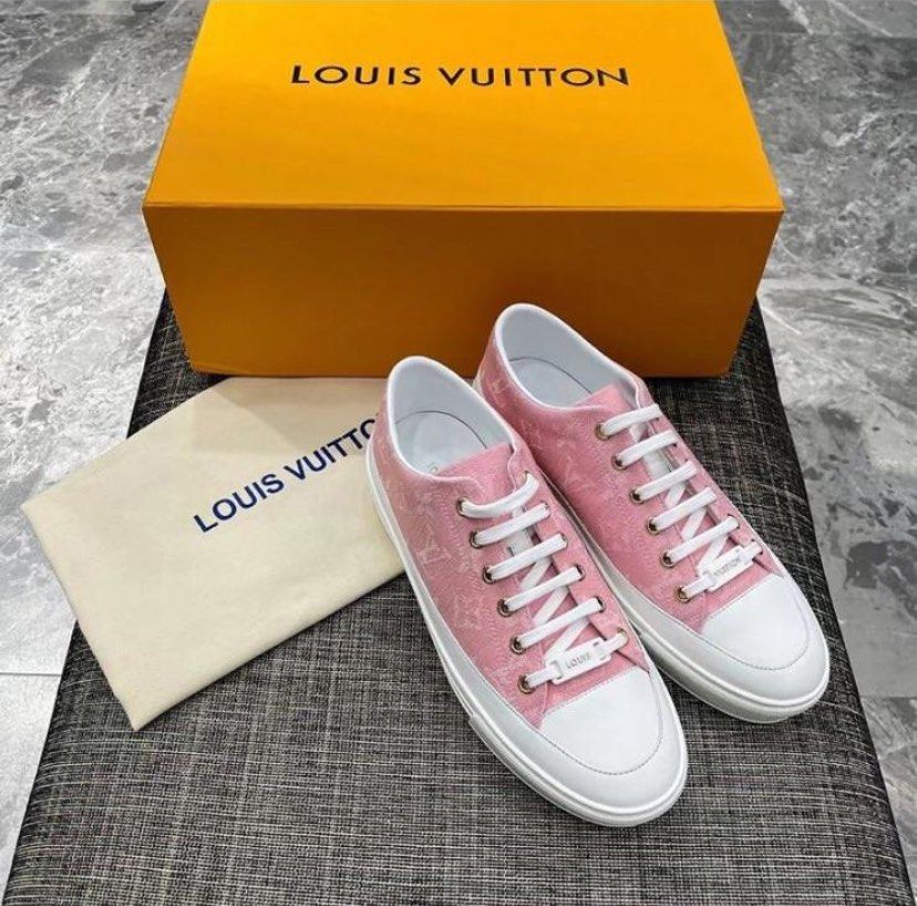 White Pink Louis Vuitton Sneakers, Women's Fashion, Footwear, Sneakers on  Carousell