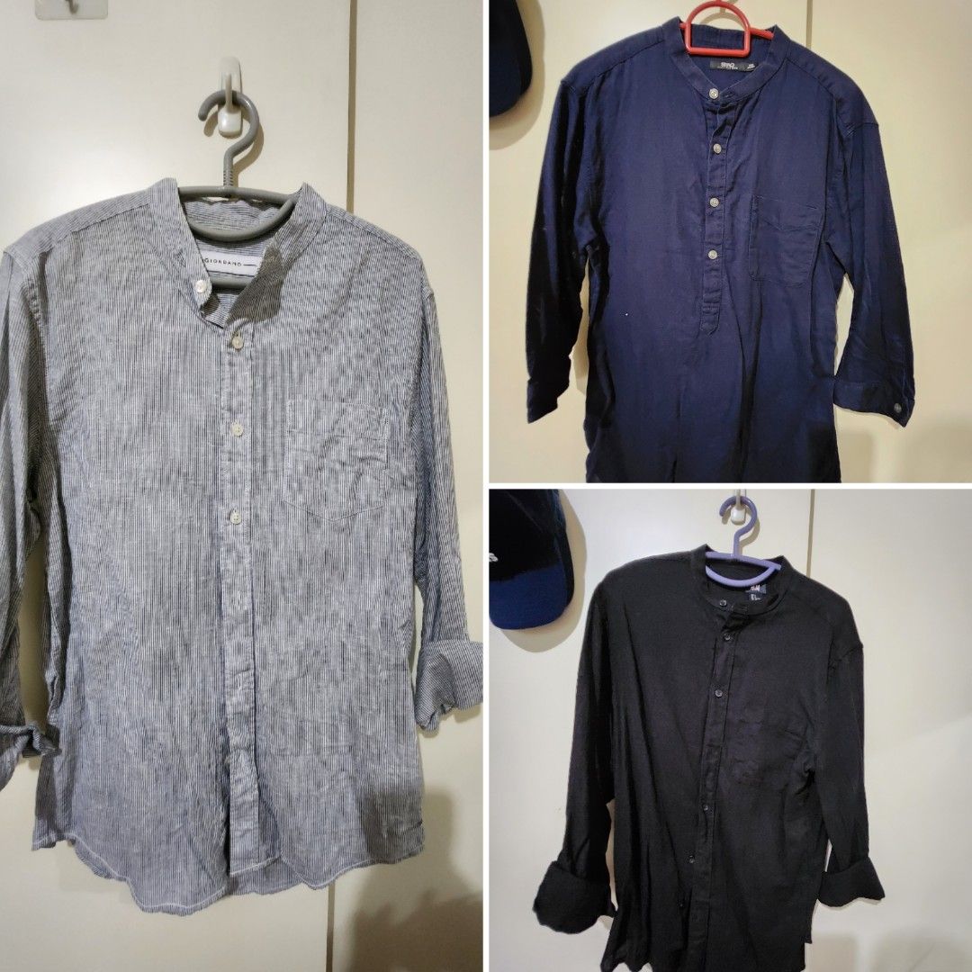 Mandarin collar shirt h&m online