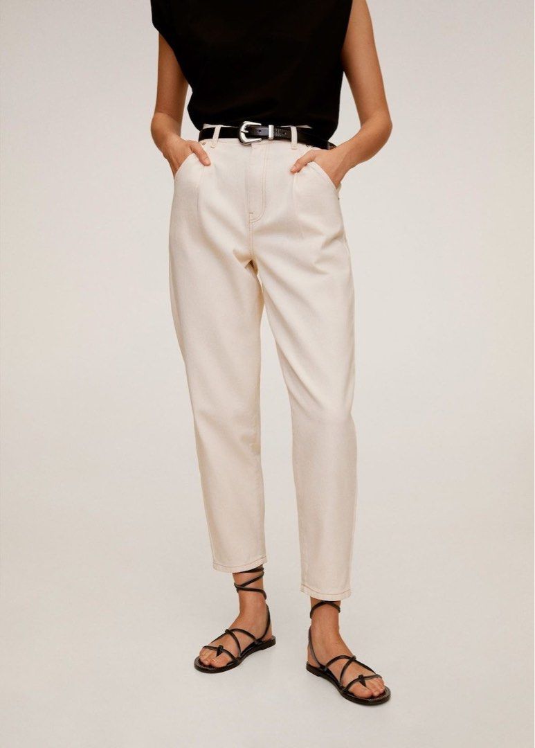 Mango Regina Slouchy Jeans Cream (Category: Jeans) located in Manila. Submitted by jdeclutters1 (Listing ID 1259177181, Image 1). Description: Mango Regina Jeans Cream • size US 2 (fits 25-26” waist) • vintage mom fit • like new, still in good condition • rfs: too many jeans already.