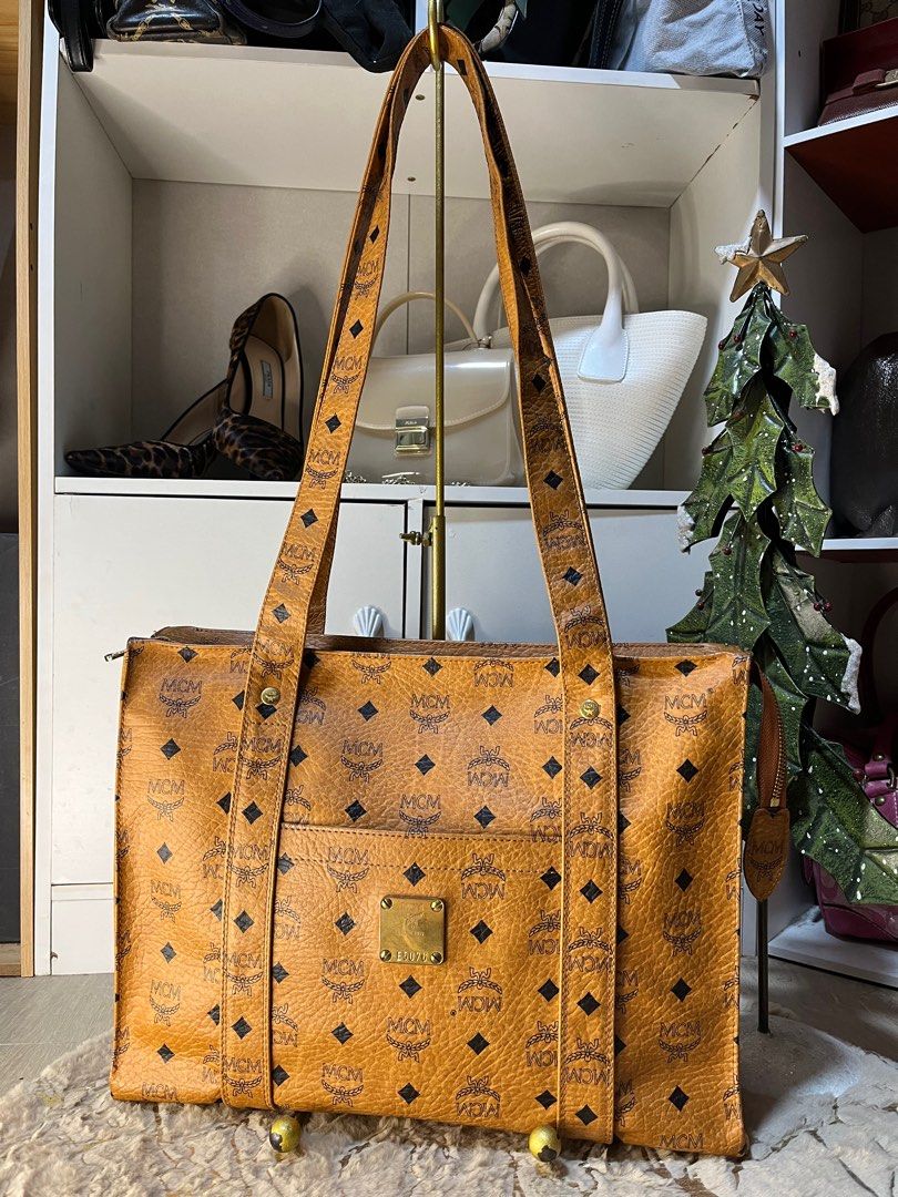 Mcm shopper tote bag outlet