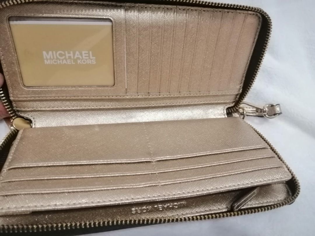 Michael kors pale gold wallet outlet