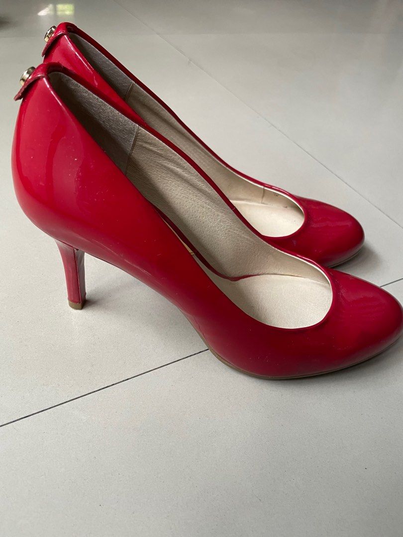 Michael kors red high heels hotsell