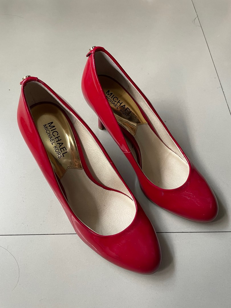 michael kors women's red sneakers