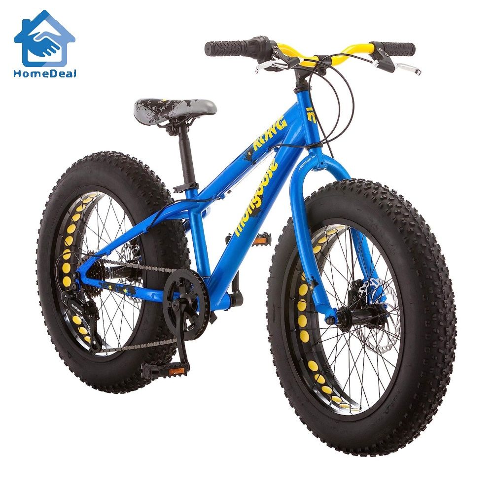 Mongoose Fat Tire Bikes for Kids and Children With Hi Ten Steel Frame or Aluminum Frame and 20 Inch or 24 Inch Wheels Great for Beginner Level Riders 20 Inch Wheels Kong Sports Equipment Bicycles
