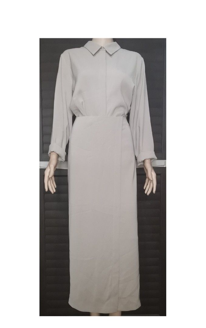M&S Grey Top and Wrap Skirt, Women's Fashion, Dresses & Sets, Sets or  Coordinates on Carousell