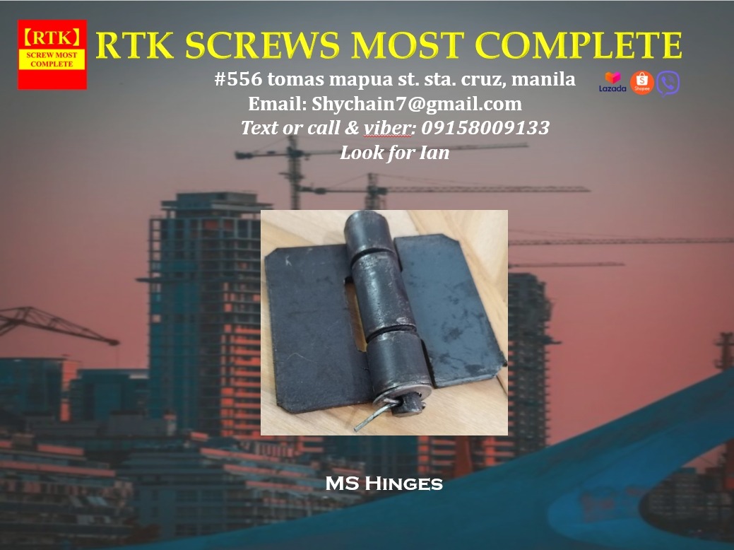 MS Hinges 8*4.5 (thick), Commercial & Industrial, Construction ...