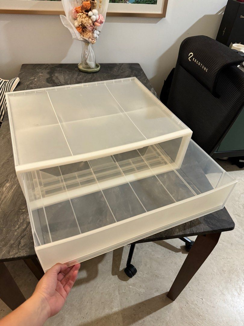 Muji stackable storage drawer box, Furniture & Home Living, Home