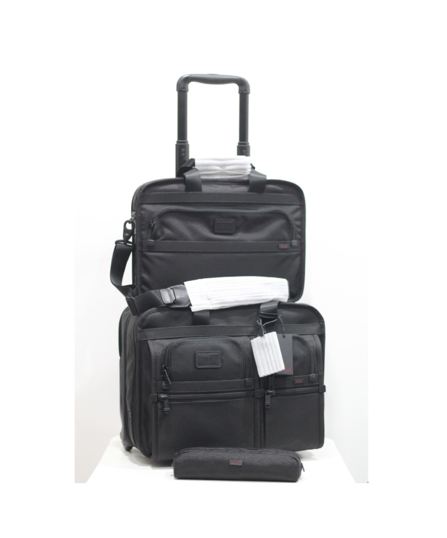 New Tumi 26103DH Vintage Alpha 2Wheel Deluxe Expandable Brief with Computer Case / 17" pilot