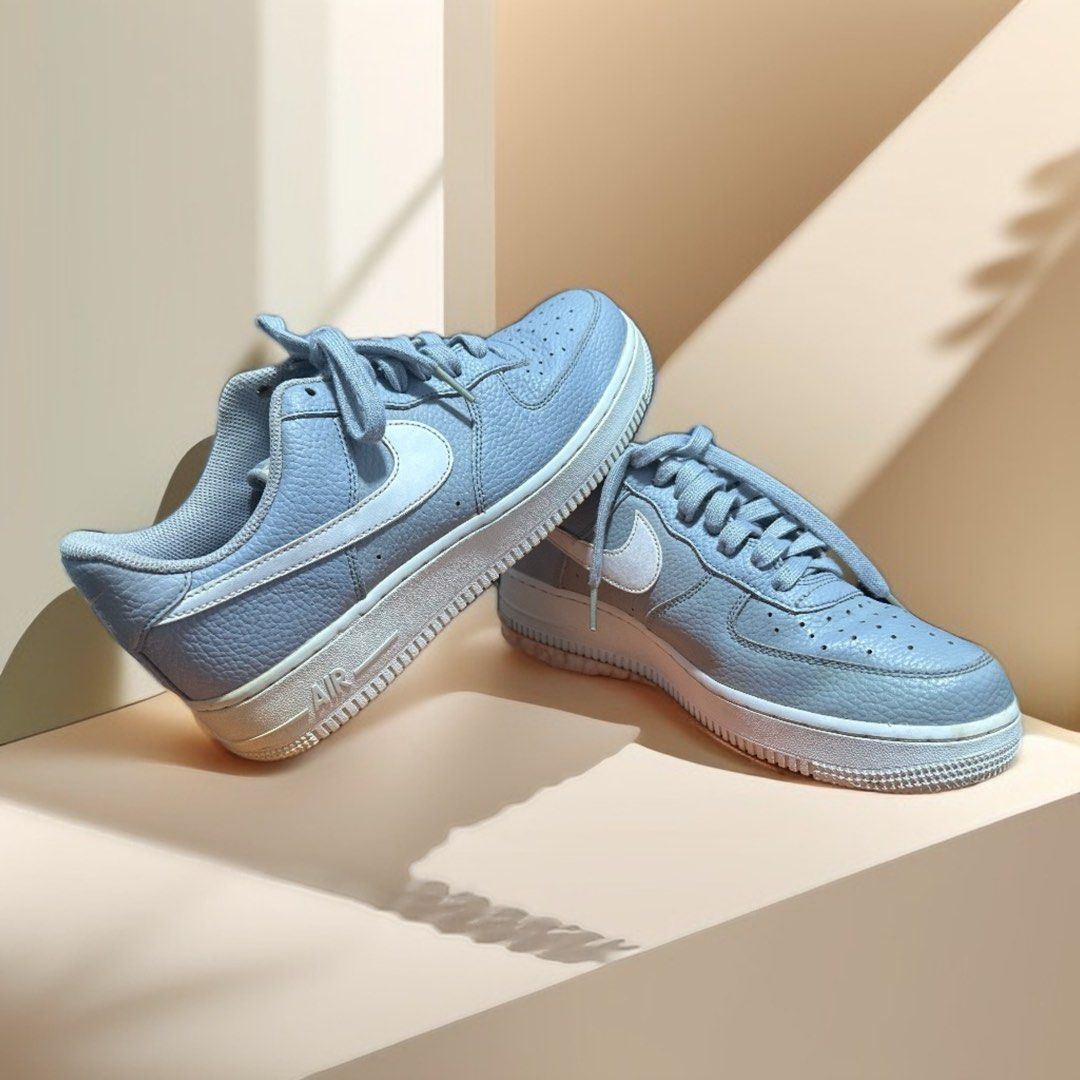 Nwt 'air force 1 light blue suede sneakers outlet