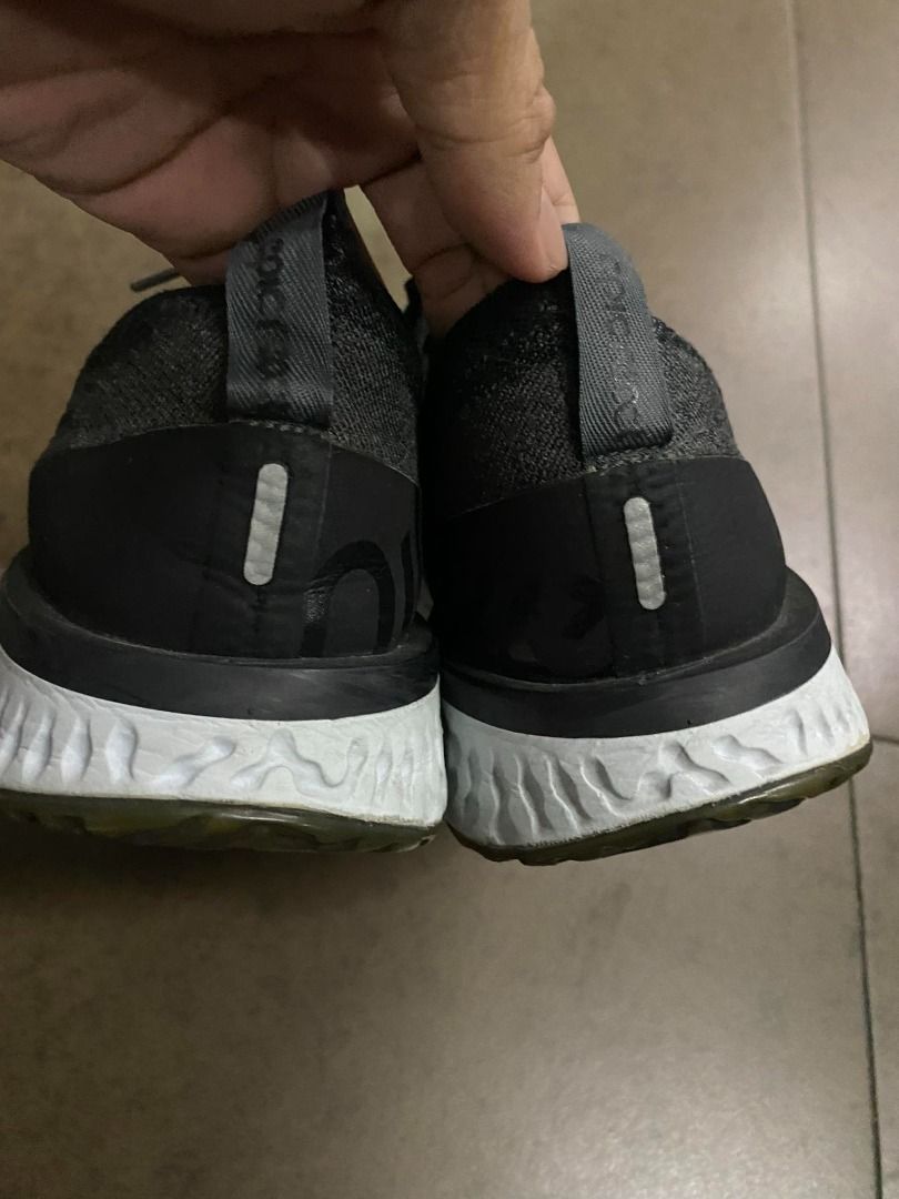 Nike Epic React Flyknit Black Dark Grey (Category: Sneakers) located in Pasig City. Submitted by bootsoftravel_ph (Listing ID 1259268949, Image 2). Description: Nike Epic React Flyknit Black Dark Grey FOR SALE No box No issue Very Good condition Price 2,000 size 7.5us Can do meetups; Pasig, Mandaluyong, Marikina, Manila, Taguig, Taytay, Cainta *Could also do shipping(lalamove) Jrs. Lbc.