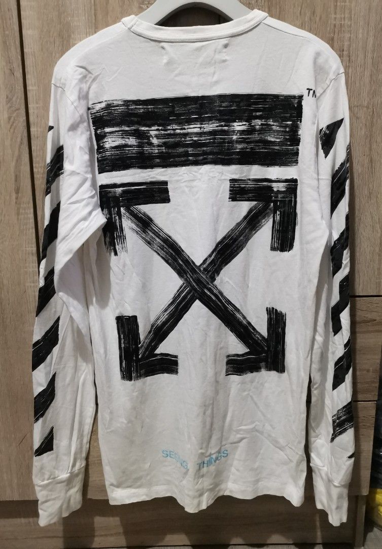 OFF WHITE LONG SLEEVES Men s Fashion Tops Sets Tshirts Polo
