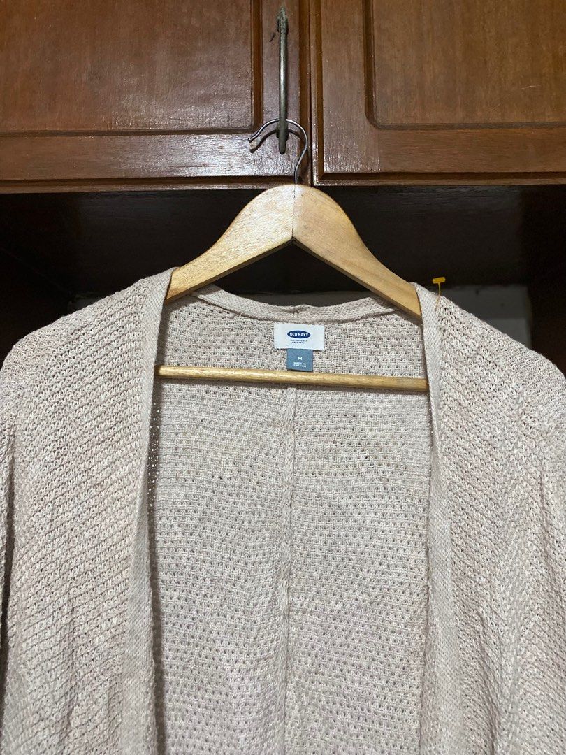 Old Navy Beige Cardigan Knitted with tag from thrift shop from US