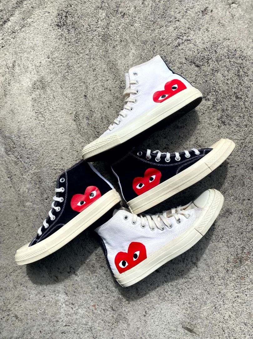 ORIGINAL Comme des Garcons CDG Play X Converse Chuck Taylor All Star 70 High Off White