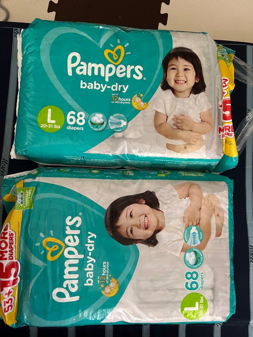 Pampers Dry Large Tape Babies Kids Bathing Changing