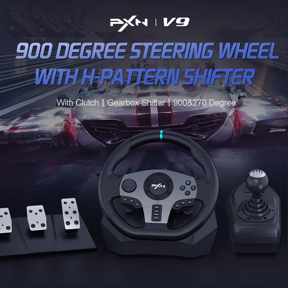 PC Steering Wheel, PXN V9 Universal Usb Car Sim 270/900 degree