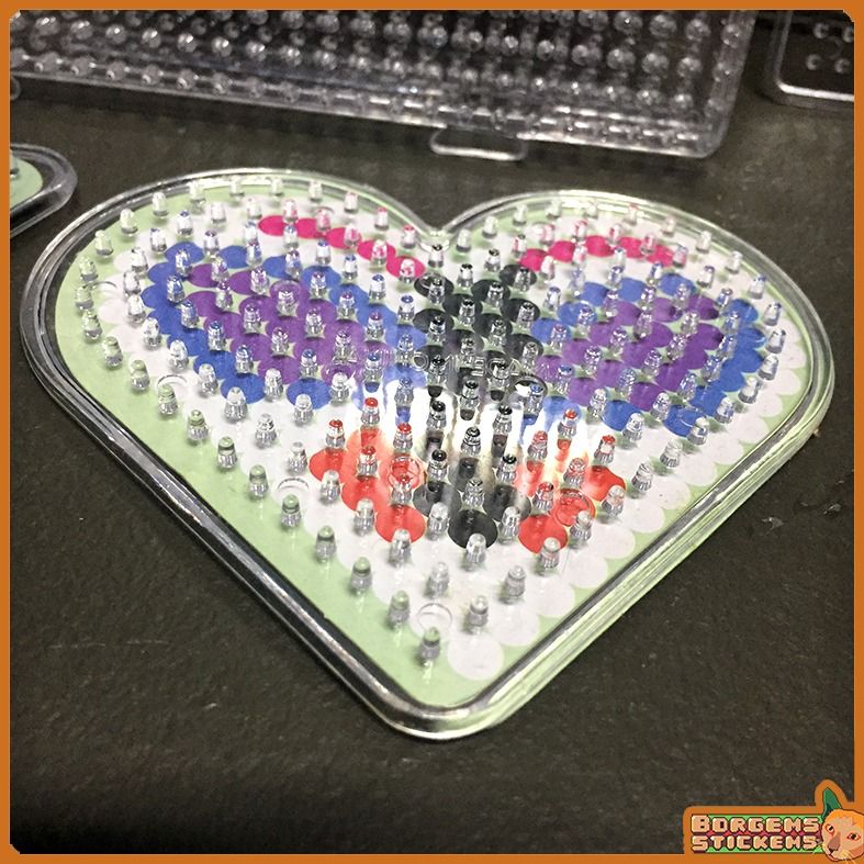 Perler Beads Peg Board 5mm Square Interlock / Circle / Heart / Star set ...